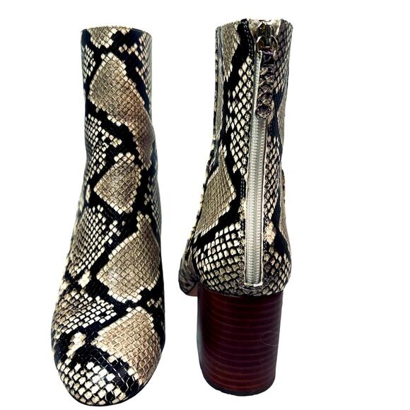 J. Crew Snakeprint Maya Boot with Stacked Heel 8.5 - Picture 7 of 14